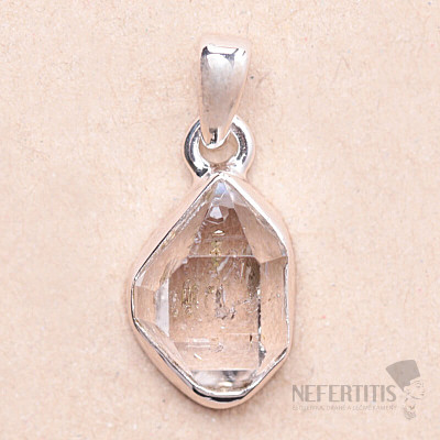 Herkimer diamant prívesok striebro Ag 925 LOT100