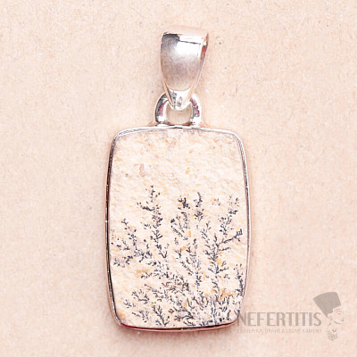 Psilomelan dendritic pendant silver Ag 925 P1016