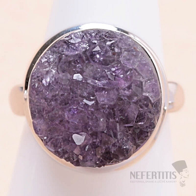 Amethyst druse ring silver Ag 925 R1048