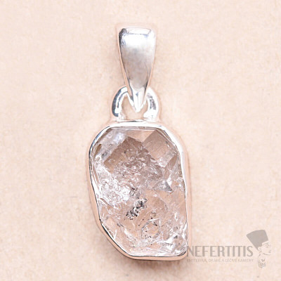 Herkimer diamant prívesok striebro Ag 925 LOT105