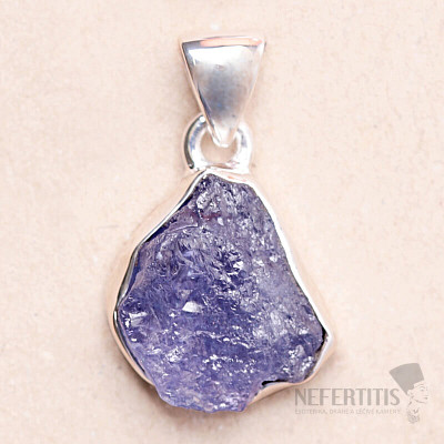 Tanzanite raw pendant silver Ag 925 LOT112