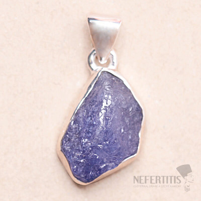 Tanzanite raw pendant silver Ag 925 LOT113