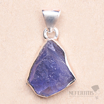 Tanzanite raw pendant silver Ag 925 LOT115