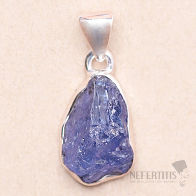 Tanzanite raw pendant silver Ag 925 LOT118