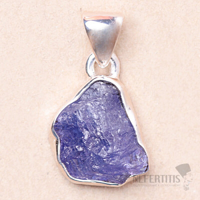 Tanzanite raw pendant silver Ag 925 LOT123