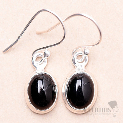 Onyx earrings silver Ag 925 E1252