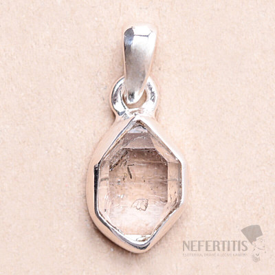 Herkimer diamond pendant silver Ag 925 LOT129