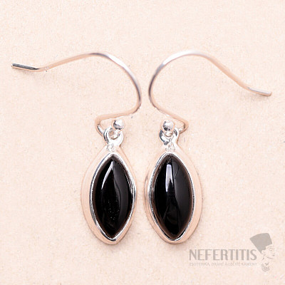 Onyx earrings silver Ag 925 E1294