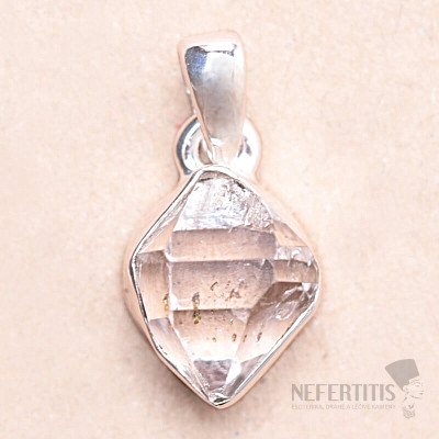 Herkimer diamond pendant silver Ag 925 LOT130