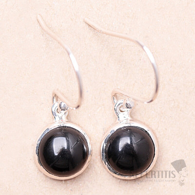 Onyx earrings silver Ag 925 E1304