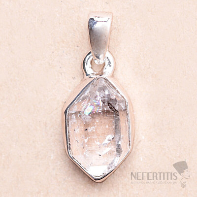 Herkimer diamond pendant silver Ag 925 LOT131