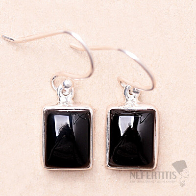 Onyx earrings silver Ag 925 E1310