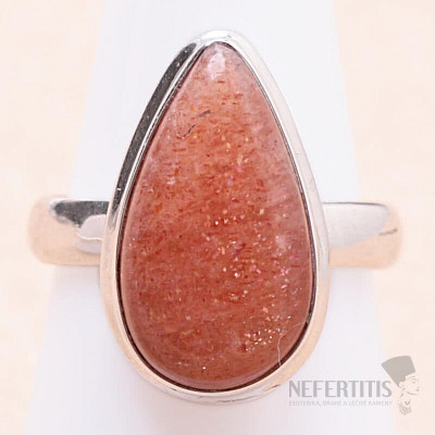 Sun stone ring silver Ag 925 R1318