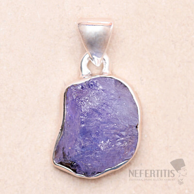 Tanzanite raw pendant silver Ag 925 LOT133