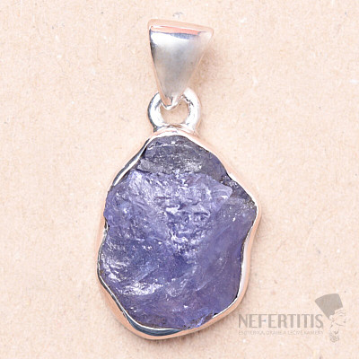 Tanzanite raw pendant silver Ag 925 LOT135