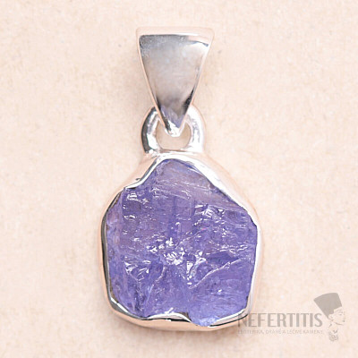 Tanzanite raw pendant silver Ag 925 LOT136