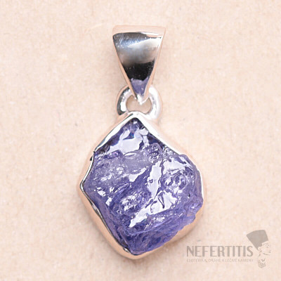 Tanzanite raw pendant silver Ag 925 LOT137