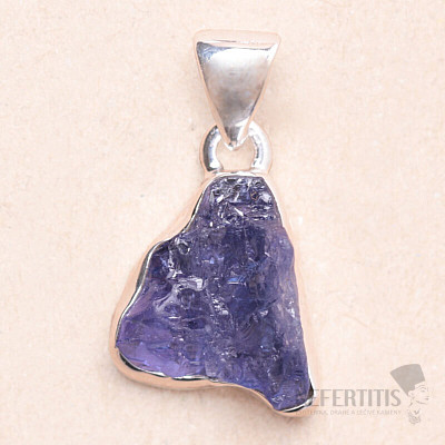 Tanzanite raw pendant silver Ag 925 LOT139