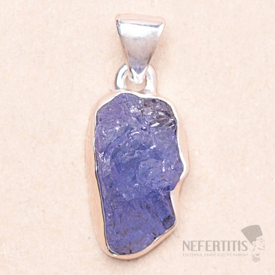 Tanzanite raw pendant silver Ag 925 LOT142