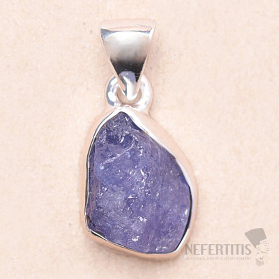 Tanzanite raw pendant silver Ag 925 LOT145