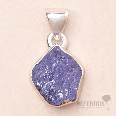 Tanzanite raw pendant silver Ag 925 LOT148