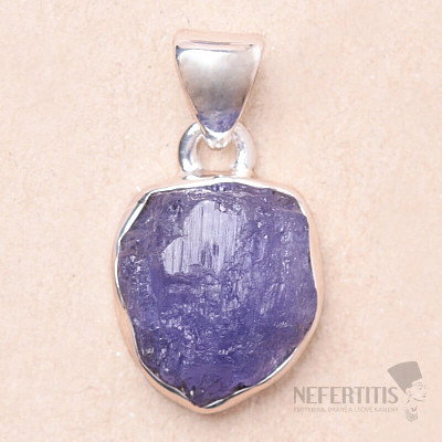 Tanzanite raw pendant silver Ag 925 LOT149