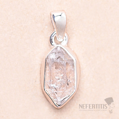 Herkimer diamond pendant silver Ag 925 LOT150