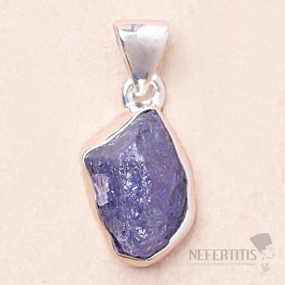 Tanzanite raw pendant silver Ag 925 LOT150