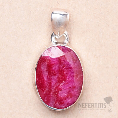 Indian ruby - modified pendant silver Ag 925 P1516