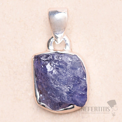 Tanzanite raw pendant silver Ag 925 LOT152