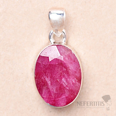 Indian ruby - modified pendant silver Ag 925 P1523