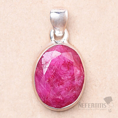 Indian ruby - modified pendant silver Ag 925 P1524