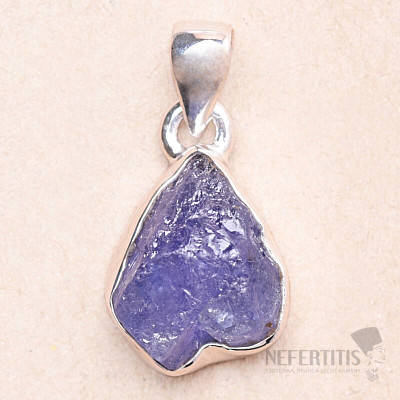 Tanzanite raw pendant silver Ag 925 LOT154