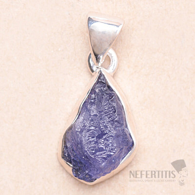 Tanzanite raw pendant silver Ag 925 LOT156