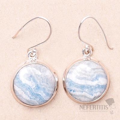 Scheelite blue earrings silver Ag 925 E158