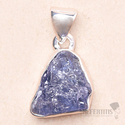 Tanzanite raw pendant silver Ag 925 LOT160