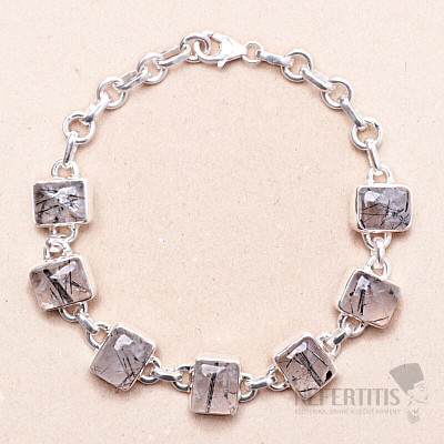 Kristall mit Turmalin Armband Silber Ag 925 B162