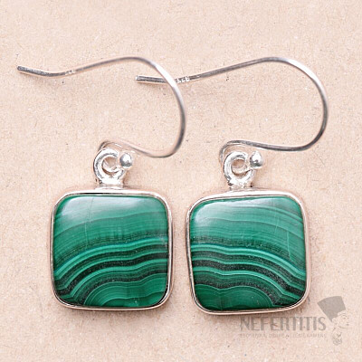 Malachite earrings silver Ag 925 E1693