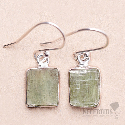 Green Kyanite earrings silver Ag 925 E182