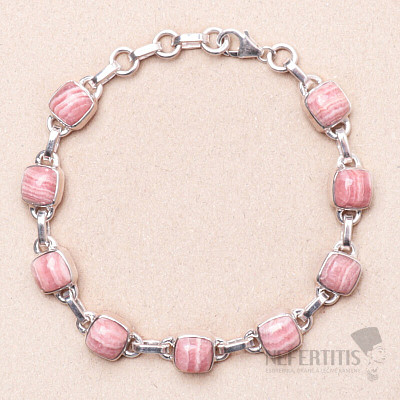 Rhodochrosite bracelet silver Ag 925 B182