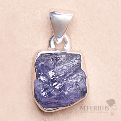 Tanzanite raw pendant silver Ag 925 LOT187