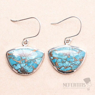 Turquoise blue earrings silver Ag 925 E1886