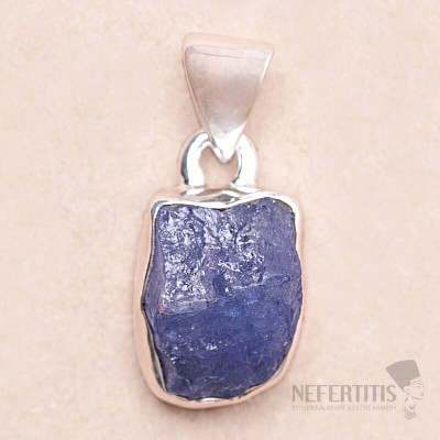 Tanzanite raw pendant silver Ag 925 LOT190