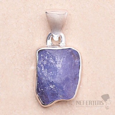 Tanzanite raw pendant silver Ag 925 LOT191