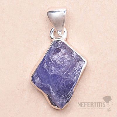 Tanzanite raw pendant silver Ag 925 LOT208