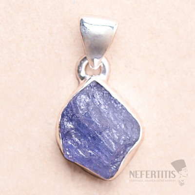 Tanzanite raw pendant silver Ag 925 LOT211