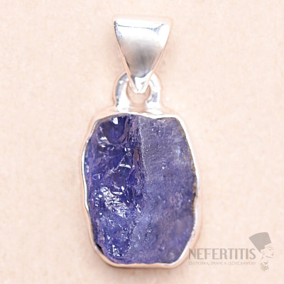 Tanzanite raw pendant silver Ag 925 LOT215