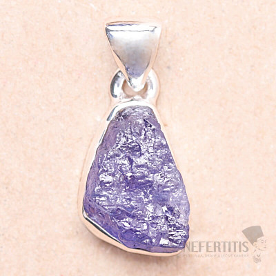 Tanzanite raw pendant silver Ag 925 LOT218