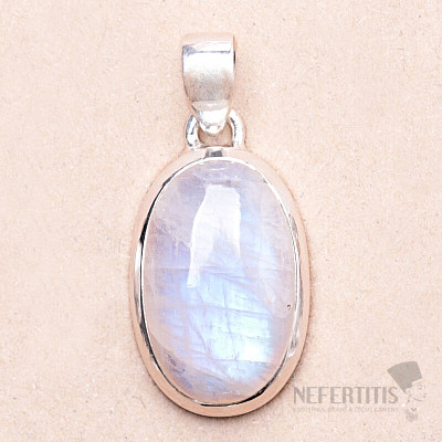 Moonstone rainbow pendant silver Ag 925 P2181