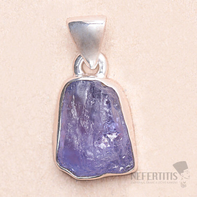 Tanzanite raw pendant silver Ag 925 LOT223